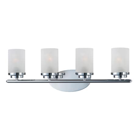 Maxim Lighting Corona 4-Light 26.25" Wide Polished Chrome Vanity Light 10214FTPC